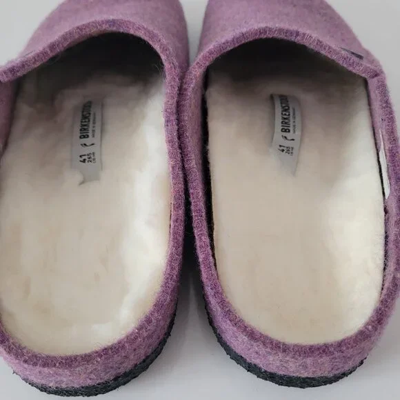 LIKE NEW! Birkenstock Zermatt Shearling Slippers in Mauve-Size 41 - Picture 6 of 10